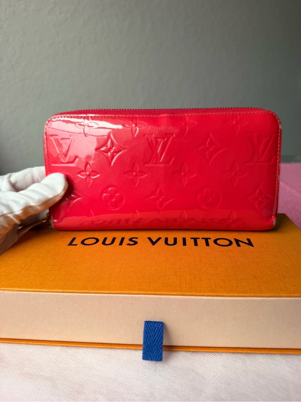 Louis Vuitton Zippy Wallet Monogram Vernis Rose Litchi Pink Patent - Picture 2 of 12